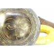 471 grammos tibeti mantrás hangtál 7 fémből sárga színű brokáttal és ütővel - videoval