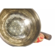560 grammos tibeti mantrás hangtál 7 fémből piros színű brokáttal és ütővel - videoval