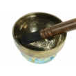 462 grammos tibeti mantrás hangtál 7 fémből készült, türkiz brokáttal - videoval