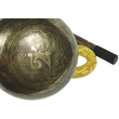 742 grammos tibeti mantrás hangtál 7 fémből készült, sárga brokáttal - videoval