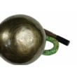 584 grammos tibeti mantrás hangtál 7 fémből készült, zöld brokáttal - videoval