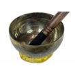 687 grammos tibeti mantrás hangtál 7 fémből készült, sárga brokáttal - videoval