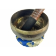 384 grammos tibeti mantrás hangtál 7 fémből készült, kék brokáttal - videoval