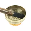 328 grammos tibeti mantrás hangtál 7 fémből készült, sarga brokáttal - videoval