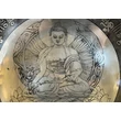 1025 grammos Gyógyító Buddha hangtál 7 fémből kék brokáttal és ütővel - videoval