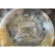 1025 grammos Gyógyító Buddha hangtál 7 fémből kék brokáttal és ütővel - videoval