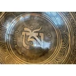 912 grammos tibeti mantrás hangtál 7 fémből piros brokát alátéttel - videoval
