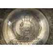 Amithaba Buddha hangtál tibeti mantrás 7 fémből piros színű brokáttal - videoval