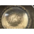 Sakyamuni Buddha hangtál tibeti mantrás 7 fémből sárga színű brokáttal - videoval