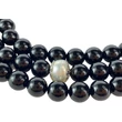 Onyx mala tenyésztett gyöngy osztóval 88 cm kerületű