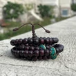 Rózsafa mala tibeti osztóval 108 szemből 74 cm kerületű