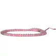 Rózsakvarc mala holdkő osztóval 108 szemes 88 cm kerületű