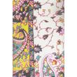 Orchideafehér alapon óriás paisley mintás 100% valódi hernyóselyem sál 70x180 cm