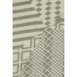 Petrolkék keretben alabástromfehér alapon hematitszürke mintás 100% valódi hernyóselyem sál 50x180cm