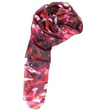 Burgundivörös alapon mintás 100% valódi hernyóselyem sál 50x180cm