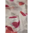 Angyalfehér alapon virágmintás 100% valódi hernyóselyem sál 50x180cm