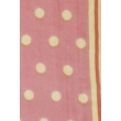 Japánpiros keretben frézszín alapon viaszfehér pöttyös 100% valódi hernyóselyem sál 50x180cm