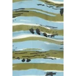 Perzsakék alapon hullámos mintás 100% valódi hernyóselyem sál 50x180cm