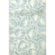 Acélkék alapon levélmintás 100% valódi hernyóselyem sál 50x180cm