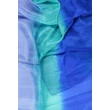 Türkizkék és tengerészkék 100% valódi hernyóselyem sál 50x180cm