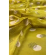 Olívazöld alapon pöttyös 100% valódi hernyóselyem sál 50x180cm