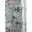 Gyöngyházfehér alapon mintás 100% valódi hernyóselyem sál 50x180cm