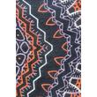 Párducfekete alapon mintás 100% valódi hernyóselyem sál 50x180cm