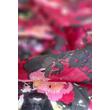 Magenta alapon virágmintás 100% valódi hernyóselyem sál 50x180cm