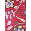 Brokátvörös alapon virágmintás 100% valódi hernyóselyem sál 50x180 cm