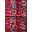 Római vörös alapon mintás 100% valódi hernyóselyem sál 100x180 cm