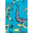 Cölinkék alapon virágmintás 100% valódi hernyóselyem sál 50x180 cm