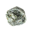 Hermelinfehér alapon szaharasárga és angolzöld mintás 100% valódi hernyóselyem sál 50x180 cm