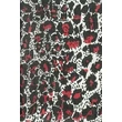 Leopárdmintás párducfekete és vadmálna színű 100% valódi hernyóselyem sál 50x180 cm