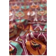 Burgundivörös alapon mintás 100% valódi hernyóselyem sál 50x180 cm