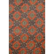 Bécsivörös alapon mintás 100% valódi hernyóselyem sál 100x180 cm