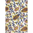 Liliomfehér alapon virágmintás 100% valódi hernyóselyem sál 100x180 cm