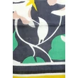 Párizsikék alapon óriás virág mintás 100% valódi hernyóselyem sál 100x180 cm