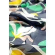 Párizsikék alapon óriás virág mintás 100% valódi hernyóselyem sál 100x180 cm