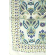 Porcelánfehér alapon virágmintás 100% valódi hernyóselyem sál 100x180 cm