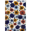 Hermelinfehér alapon virágmintás 100% valódi hernyóselyem sál 100x180 cm