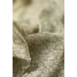 Mandulabarna alapon virágmintás 100% valódi hernyóselyem sál 100x180 cm