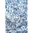 Bizáncikék és éjfekete mintás 100% valódi hernyóselyem sál 100x180 cm