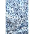 Bizáncikék és éjfekete mintás 100% valódi hernyóselyem sál 100x180 cm