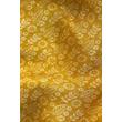 Barokksárga alapon mintás 100% valódi hernyóselyem sál 100x180 cm