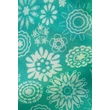 Kolibrizöld alapon mintás 100% valódi hernyóselyem sál 100x180 cm