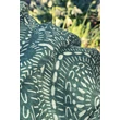 Rezedazöld alapon mintás 100% valódi hernyóselyem sál 100x180 cm
