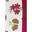 Burgundy és muskátbarna bordűrös virág mintás 100% valódi hernyóselyem sál 100x180 cm