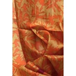 Répavörös alapon mintás 100% valódi hernyóselyem sál 100x180 cm