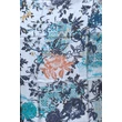 Hermelinfehér alapon mintás 100% valódi hernyóselyem sál 100x180 cm