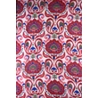 Orchideafehér alapon császárvörös mintás 100% valódi hernyóselyem sál 100x180 cm